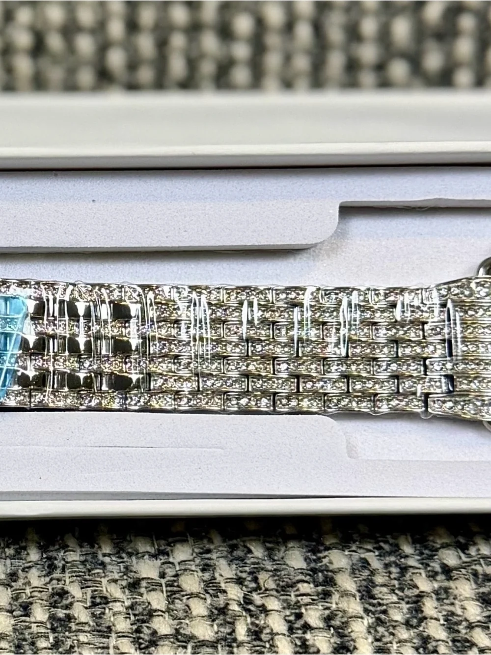 42mm Apple Watch Bling Rhinestone Apple Watch Band Silver Crystal Bracelet Strap